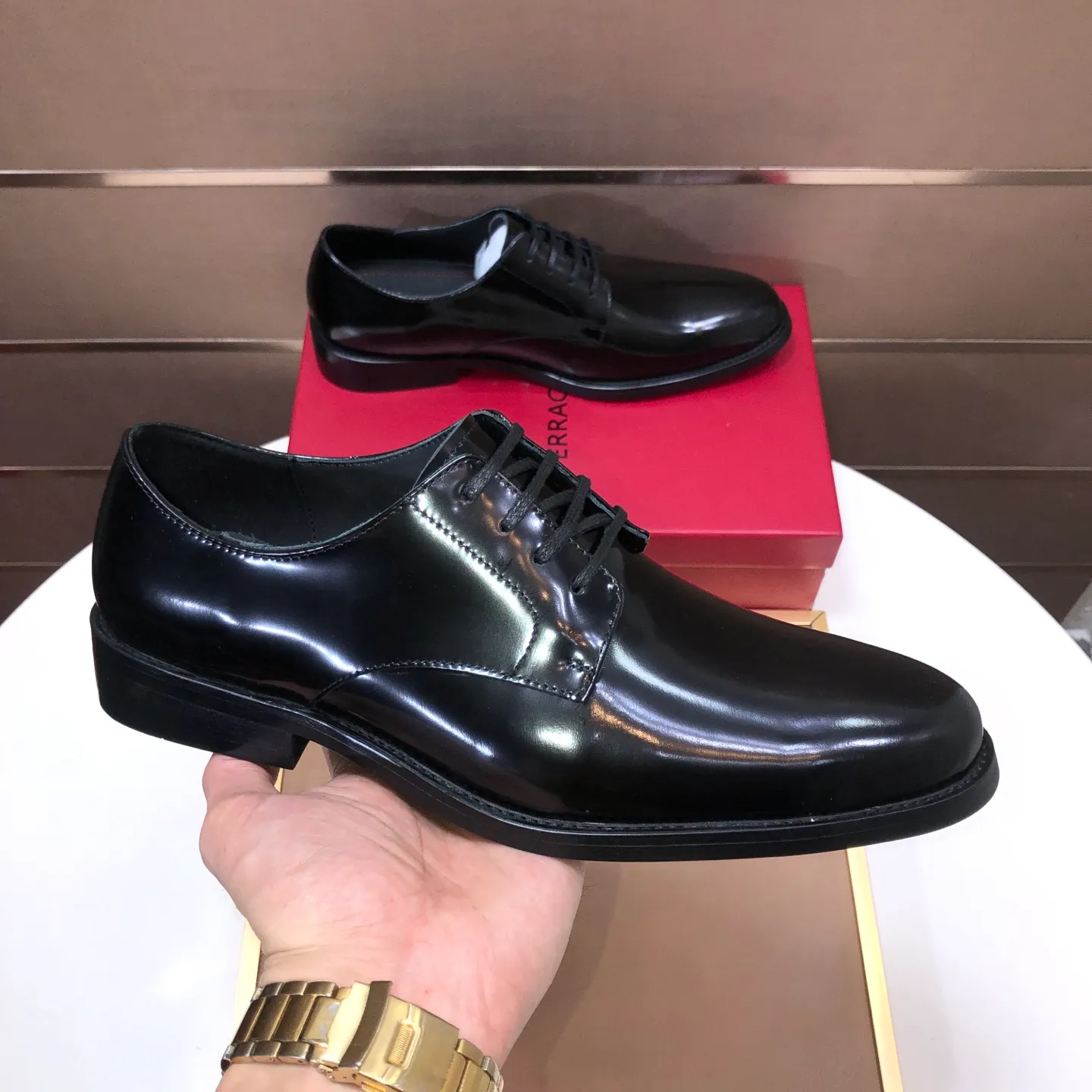 Men's shoes 💰540💰 [Ferragamo/Ferragamo] The latest model from the counter. Original imported high-quality cowhide with open sides + imported 🐂 cowhide lining + original luxury metal buckle + original combination outsole. Comparison is stress-free 38–45 (45 is custom-made and cannot be returned or exchanged)